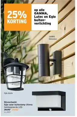 GAMMA Eglo solar buitenlamp Utrera aanbieding