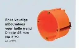 GAMMA Enkelvoudige inbouwdoos voor holle wand aanbieding