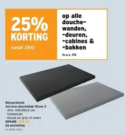 GAMMA Aurlane douchebak Stone 2 aanbieding