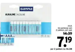 GAMMA GAMMA alkaline batterijen AAA aanbieding