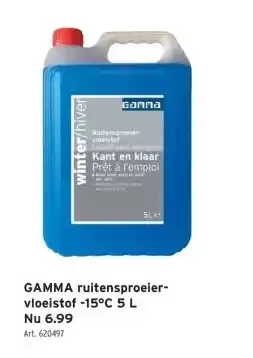 GAMMA GAMMA ruitensproeiervloeistof -15°C 5 L aanbieding
