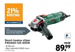 GAMMA Bosch haakse slijper PWS850-125 850W aanbieding