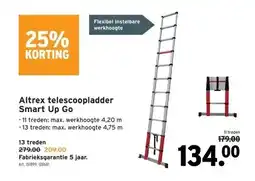 GAMMA Altrex telescoopladder Smart Up Go aanbieding