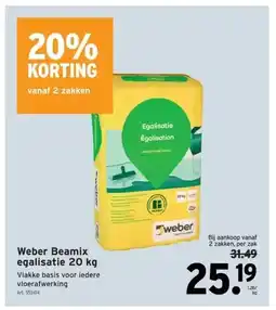 GAMMA Weber Beamix egalisatie 20 kg aanbieding