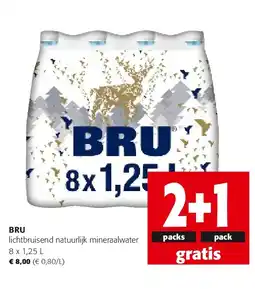 Colruyt BRU lichtbruisend natuurlijk mineraalwater aanbieding