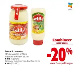 Colruyt Devos & Lemmens Mayonaise met eieren 550 ml aanbieding