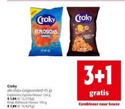Colruyt Croky Explosions Paprika Flavour 150 g aanbieding