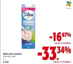 Colruyt Dilea Zero Lactose halfvolle melk 1 L aanbieding