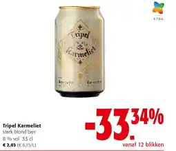 Colruyt Tripel Karmeliet sterk blond bier aanbieding
