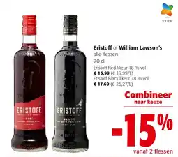 Colruyt Eristoff Red likeur 18 % vol aanbieding