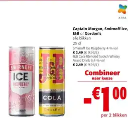 Colruyt Smirnoff Ice Raspberry 4 % vol aanbieding