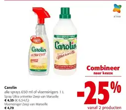 Colruyt Carolin Spray Ultra ontvetter Zeep van Marseille aanbieding