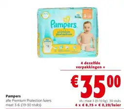 Colruyt Pampers alle Premium Protection luiers aanbieding