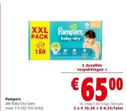 Colruyt Pampers alle Baby-Dry luiers aanbieding