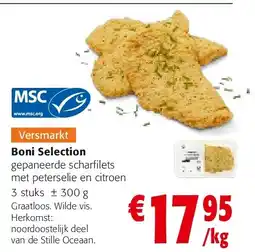 Colruyt Boni Selection gepaneerde scharfilets aanbieding