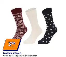 Action Wolmix sokken aanbieding