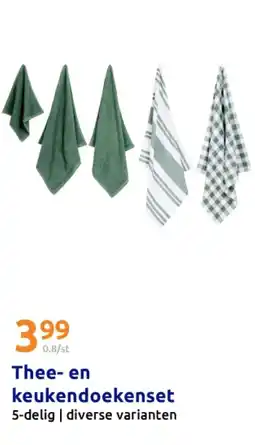 Action Thee-en keukendoekenset aanbieding