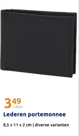 Action Lederen portemonnee aanbieding