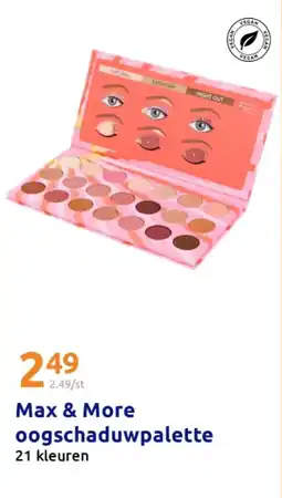 Action Max & More oogschaduwpalette aanbieding