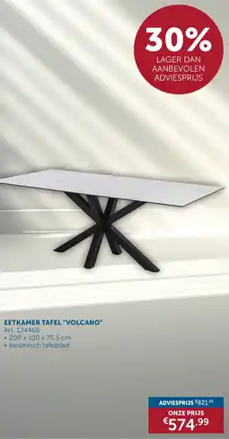 Zelfbouwmarkt Eetkamer tafel "volcano" aanbieding