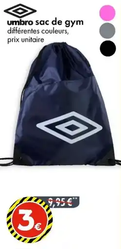 TEDi Umbro sac de gym aanbieding