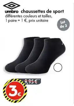 TEDi Umbro chaussettes de sport aanbieding