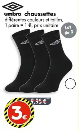 TEDi Umbro chaussettes aanbieding