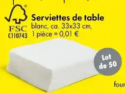 TEDi Serviettes de table aanbieding