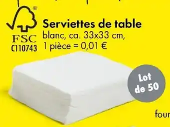 TEDi Serviettes de table aanbieding