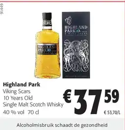 Colruyt Highland Park Viking Scars 10 Years Old aanbieding