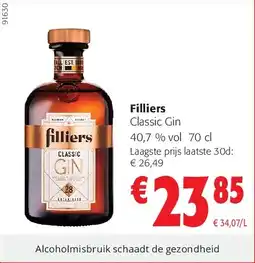 Colruyt illiers Classic Gin 40,7 % vol 70 cl aanbieding