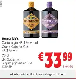Colruyt Hendrickās Oasium gin aanbieding