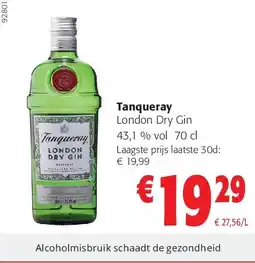 Colruyt Tanqueray London Dry Gin 43,1 % vol 70 cl aanbieding