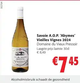 Colruyt Savoie A.O.P. ‘Abymes’ Vieilles Vignes 2024 aanbieding