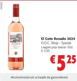 Colruyt El Coto Rosado 2024 aanbieding