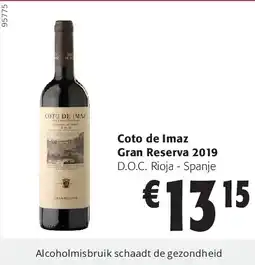Colruyt Coto de Imaz Gran Reserva 2019 aanbieding