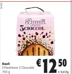 Colruyt Bauli Il Panettone 3 Cioccolati 750 g aanbieding