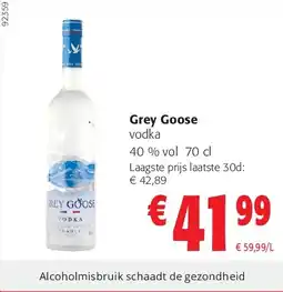 Colruyt Grey Goose vodka aanbieding
