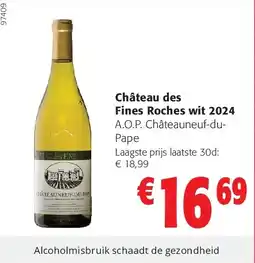 Colruyt Château des Fines Roches wit 2024 aanbieding