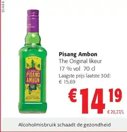 Colruyt Pisang Ambon The Original likeur 17 % vol 70 cl aanbieding