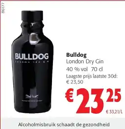 Colruyt Bulldog London Dry Gin aanbieding