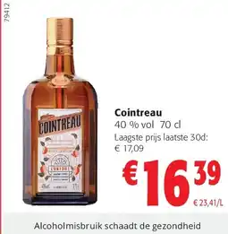 Colruyt ointreau 40 % vol 70 cl aanbieding