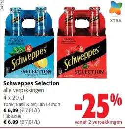 Colruyt Schweppes Selection Tonic Basil & Sicilian Lemon aanbieding