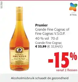 Colruyt Prunier Grande Fine Cognac aanbieding