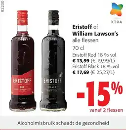 Colruyt Eristoff Red 18 % vol aanbieding