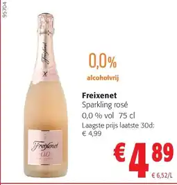 Colruyt reixenet Sparkling rosé 0,0 % vol 75 cl aanbieding