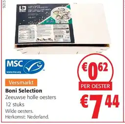 Colruyt Boni Selection Zeeuwse holle oesters 12 stuks aanbieding
