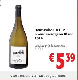 Colruyt Haut-Poitou A.O.P. āKoââā Sauvignon Blanc 2024 aanbieding