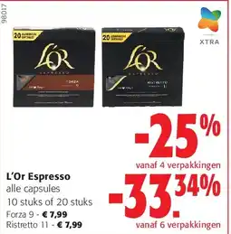 Colruyt L’Or Espresso Forza 9 aanbieding