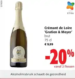 Colruyt Crémant de Loire ‘Gratien & Meyer’ aanbieding